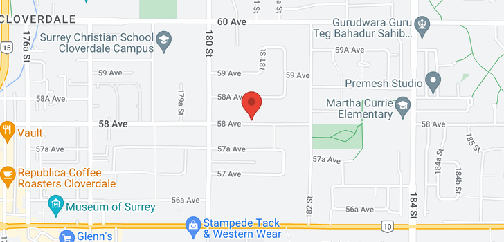 map of 18085 58 AVENUE